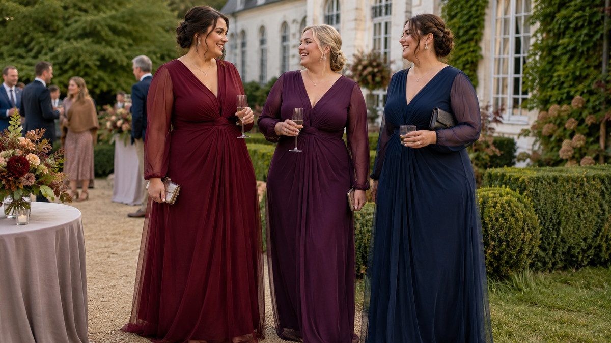 Best Fall Wedding Guest Dress Colors: Burgundy, Plum, Navy & More