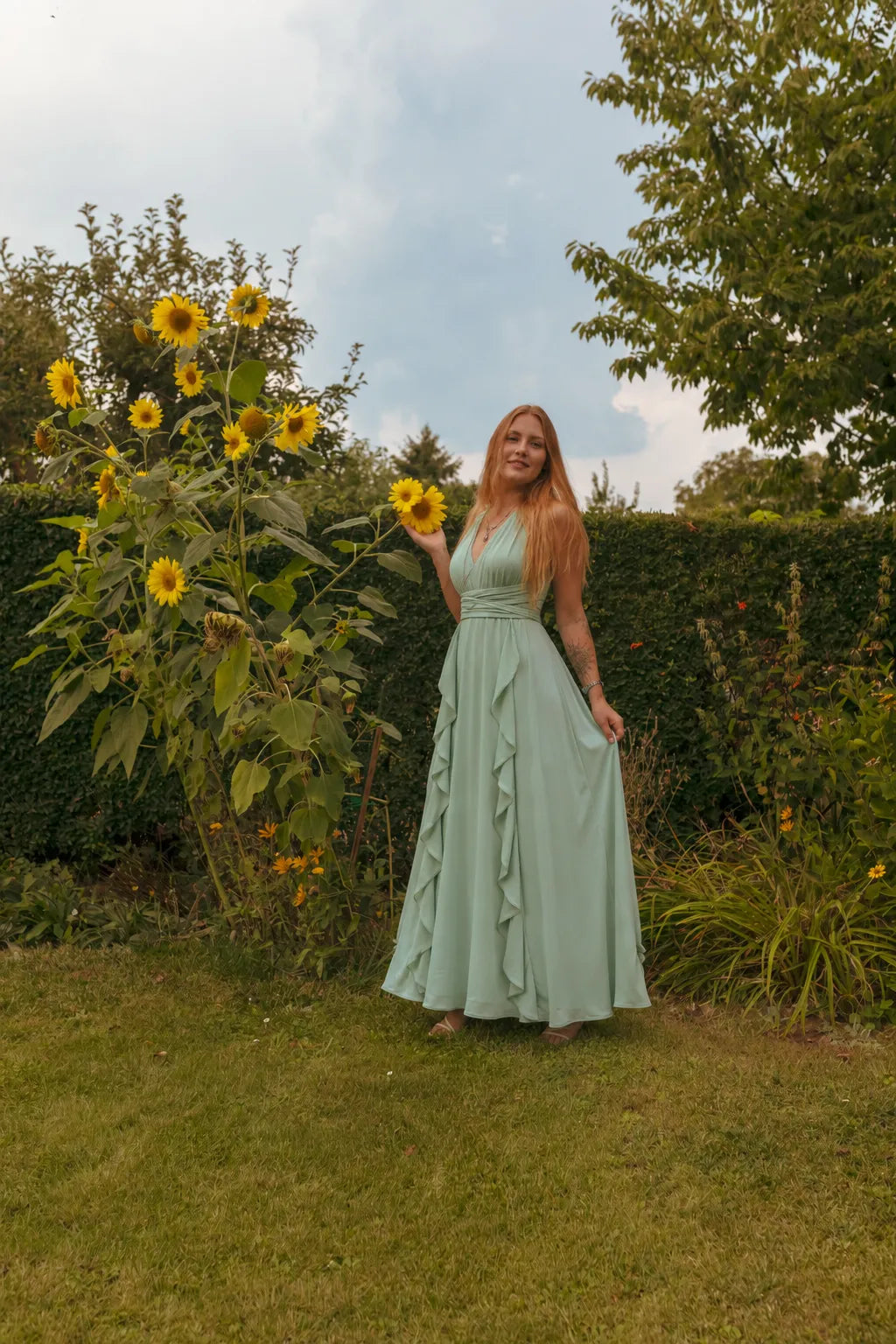 A Midsummer Night’s Dream: Elegant Sage Green Linens & Chiffon for the Modern Woman