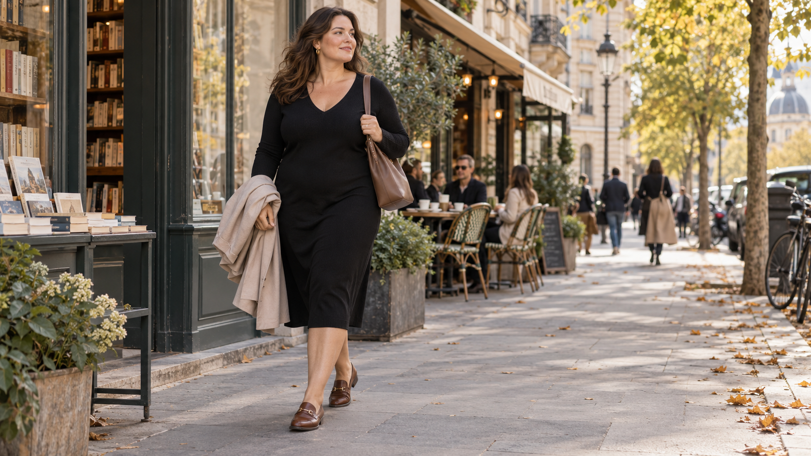 How to Style a Plus-Size Little Black Dress for Autumn