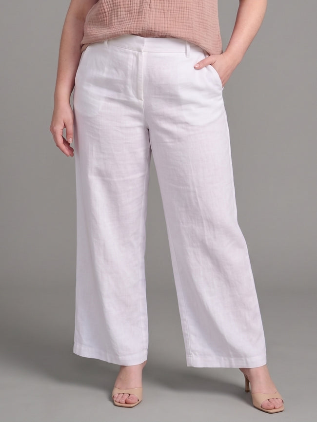 Linen Pocket Full-Length Pants