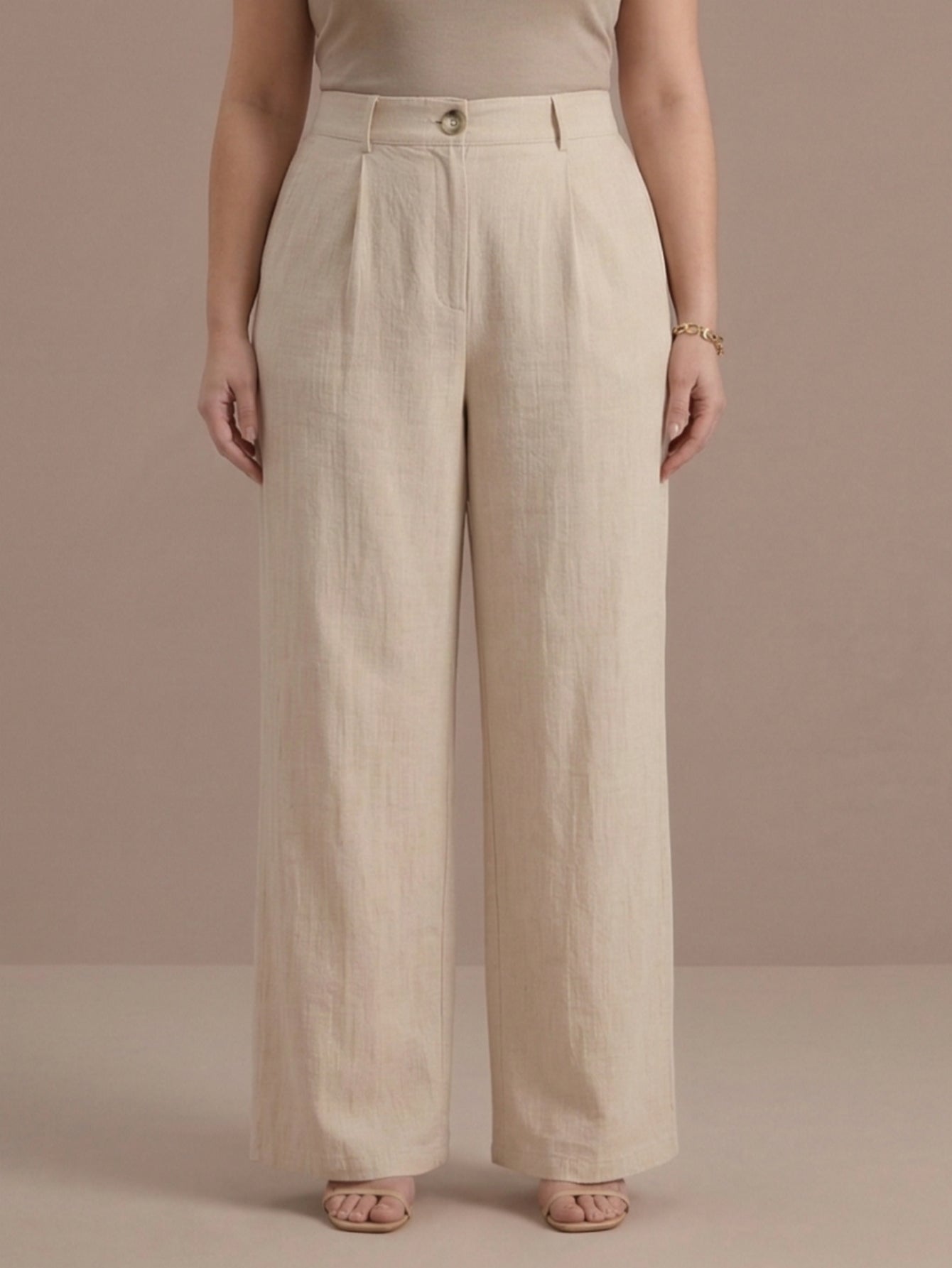 Linen Pocket Full-Length Pants